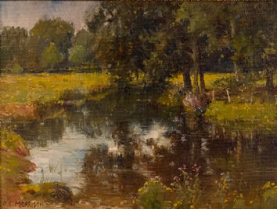 SUMMER MEADOWS by Robert Edward Morrison  at Dolan's Art Auction House