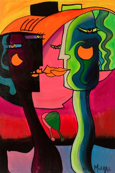 TWO LOVERS by William Mulhall  at Dolan's Art Auction House