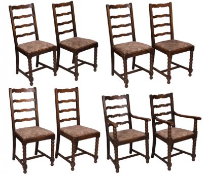 8 Oak Dining Chairs at Dolan's Art Auction House
