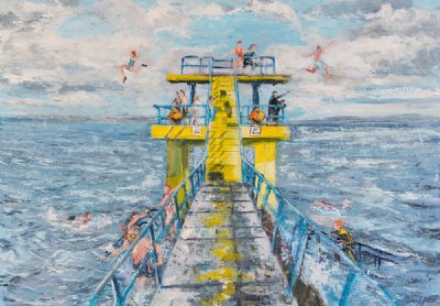 SALTHILL DIVING BOARDS II by David Paton  at Dolan's Art Auction House