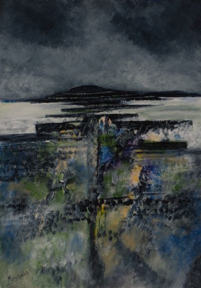 MOONLIGHT, COASTAL WATERS by Manus Walsh  at Dolan's Art Auction House