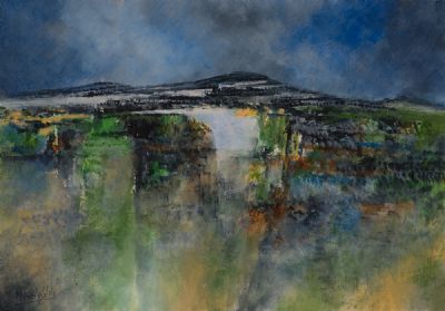SOFT EVENING LIGHT ON THE BURREN by Manus Walsh  at Dolan's Art Auction House