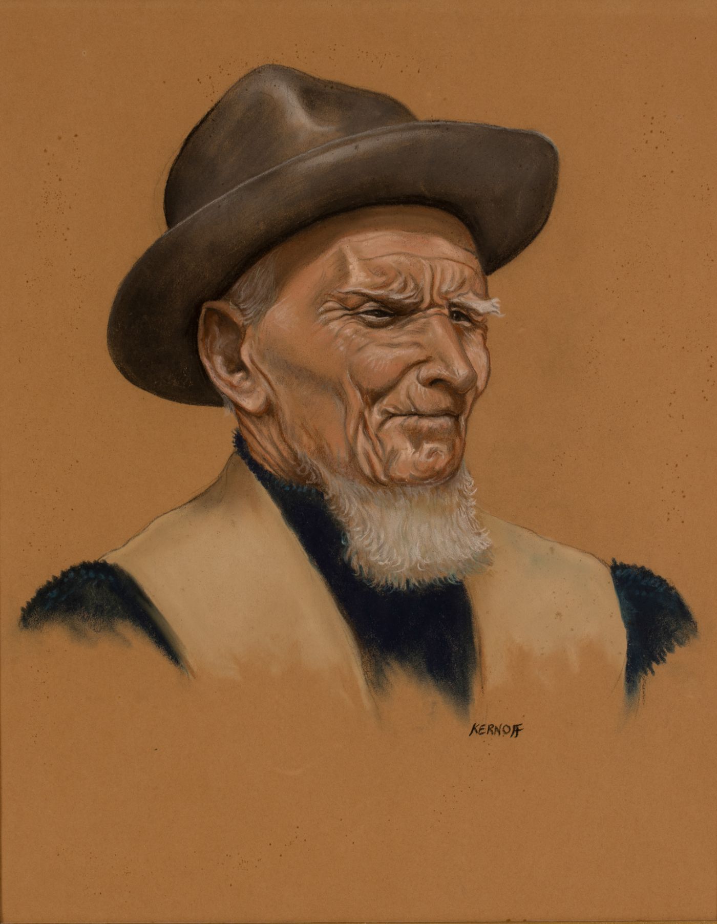 MAN OF ARAN by Harry Kernoff RHA at Dolan's Art Auction House