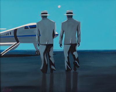 MIDNIGHT PLANE by Ken O'Neill  at Dolan's Art Auction House