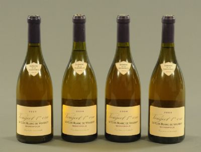 Four Bottles of Le Clos de Vougeot Premier Cru White at Dolan's Art Auction House