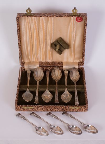 Art Deco Silver Plated Berry Spoons at Dolan's Art Auction House