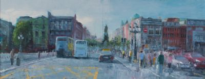 BUSY DAY ON O'CONNELL STREET by Henry McGrane  at Dolan's Art Auction House