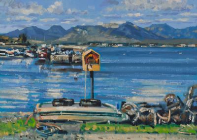 ROUNDSTONE HARBOUR by Henry Morgan  at Dolan's Art Auction House