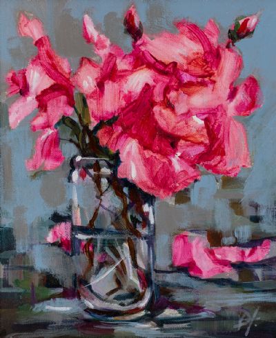 ROSES IN BLOOM by Douglas Hutton  at Dolan's Art Auction House