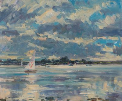 SAILING OFF DUBLIN by Norman Teeling  at Dolan's Art Auction House