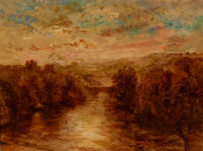 AUTUMN RIVER by Jack Cudworth  at Dolan's Art Auction House