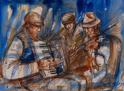 MUSICIANS by J.P.Rooney  at Dolan's Art Auction House