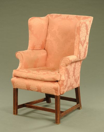 Mahogany Wing Back Chair at Dolan's Art Auction House