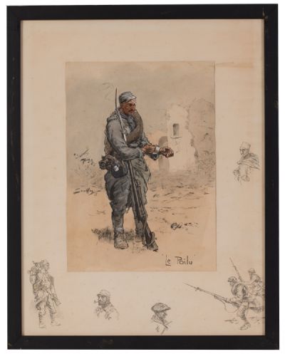 LE POILU by Snaffles, Charlie Johnson Payne  at Dolan's Art Auction House