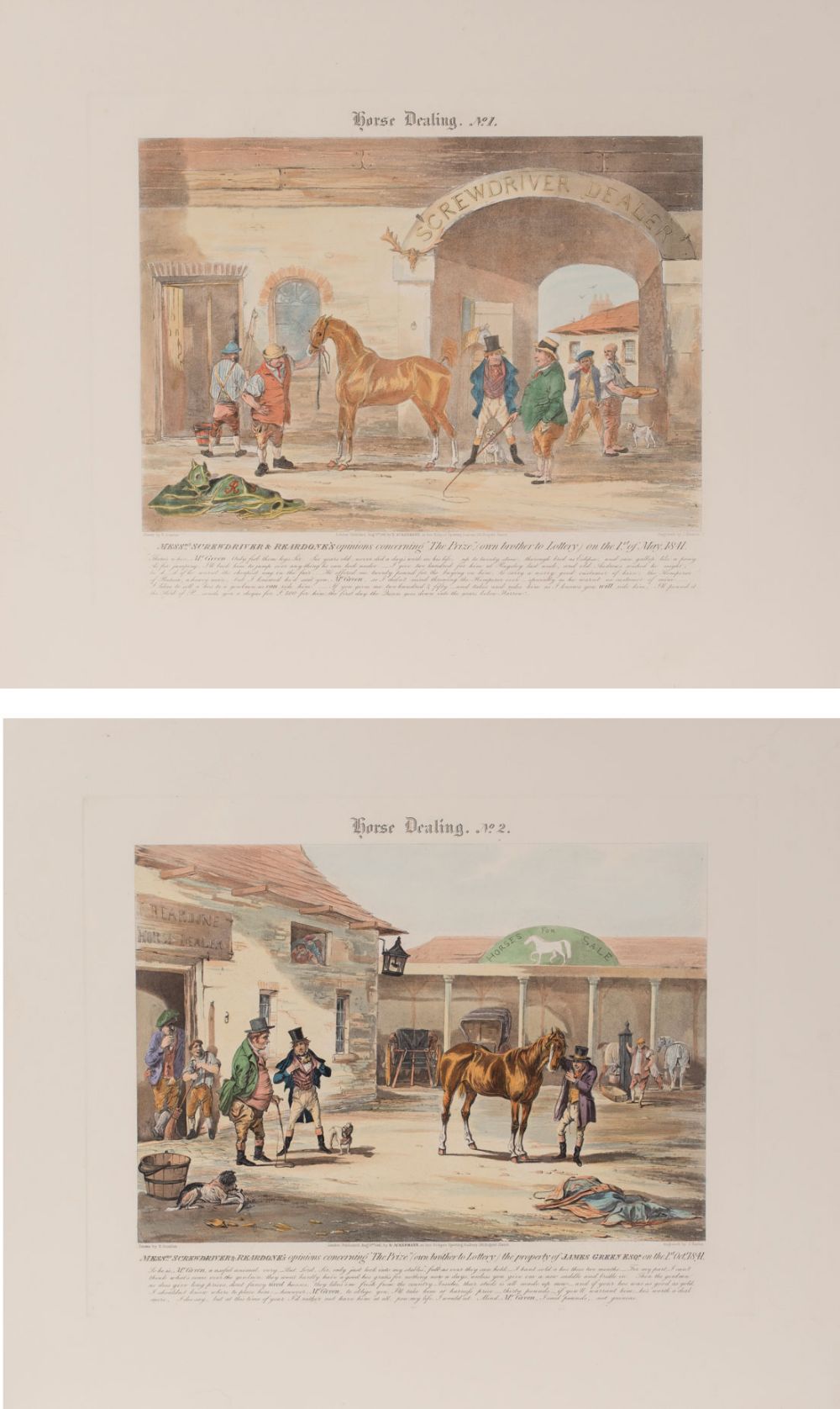 HORSE DEALING I & II by Robert Richard Scanlan  at Dolan's Art Auction House