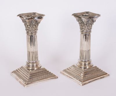 Silver Plated Candlesticks at Dolan's Art Auction House