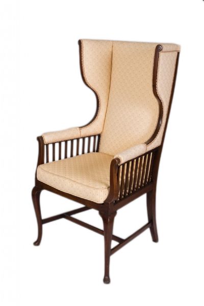 Mahogany High-Back Chair at Dolan's Art Auction House
