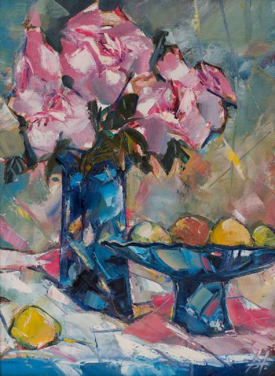 PINK ROSES by Douglas Hutton  at Dolan's Art Auction House