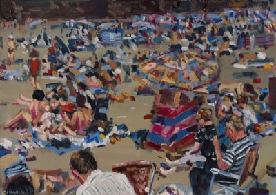 SUMMER BEACH by Henry Morgan  at Dolan's Art Auction House