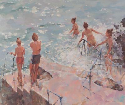 EARLY MORNING SWIM by Laura Cronin  at Dolan's Art Auction House