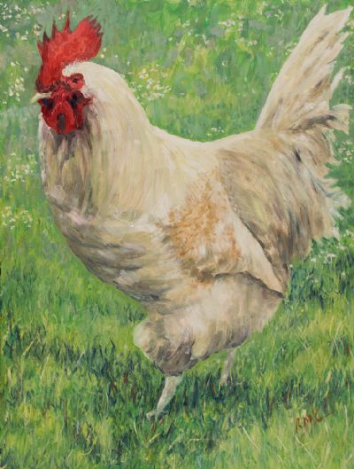 FARM ROOSTER by Rachel McCormick  at Dolan's Art Auction House