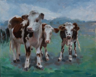 YOU LOOKING AT US . . . by Sarah Spence  at Dolan's Art Auction House