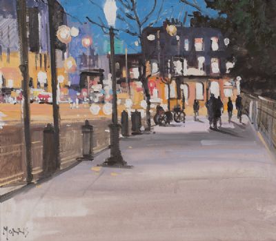 CITY LIGHTS BY THE SHELBOURNE by John Morris  at Dolan's Art Auction House