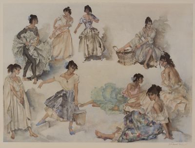 VARIATIONS ON A THEME by Sir William Russell Flint RA at Dolan's Art Auction House