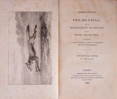 COOK ON FOX HUNTING, 1826 at Dolan's Art Auction House