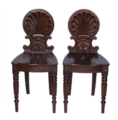 Regency Oak Hall Chairs at Dolan's Art Auction House
