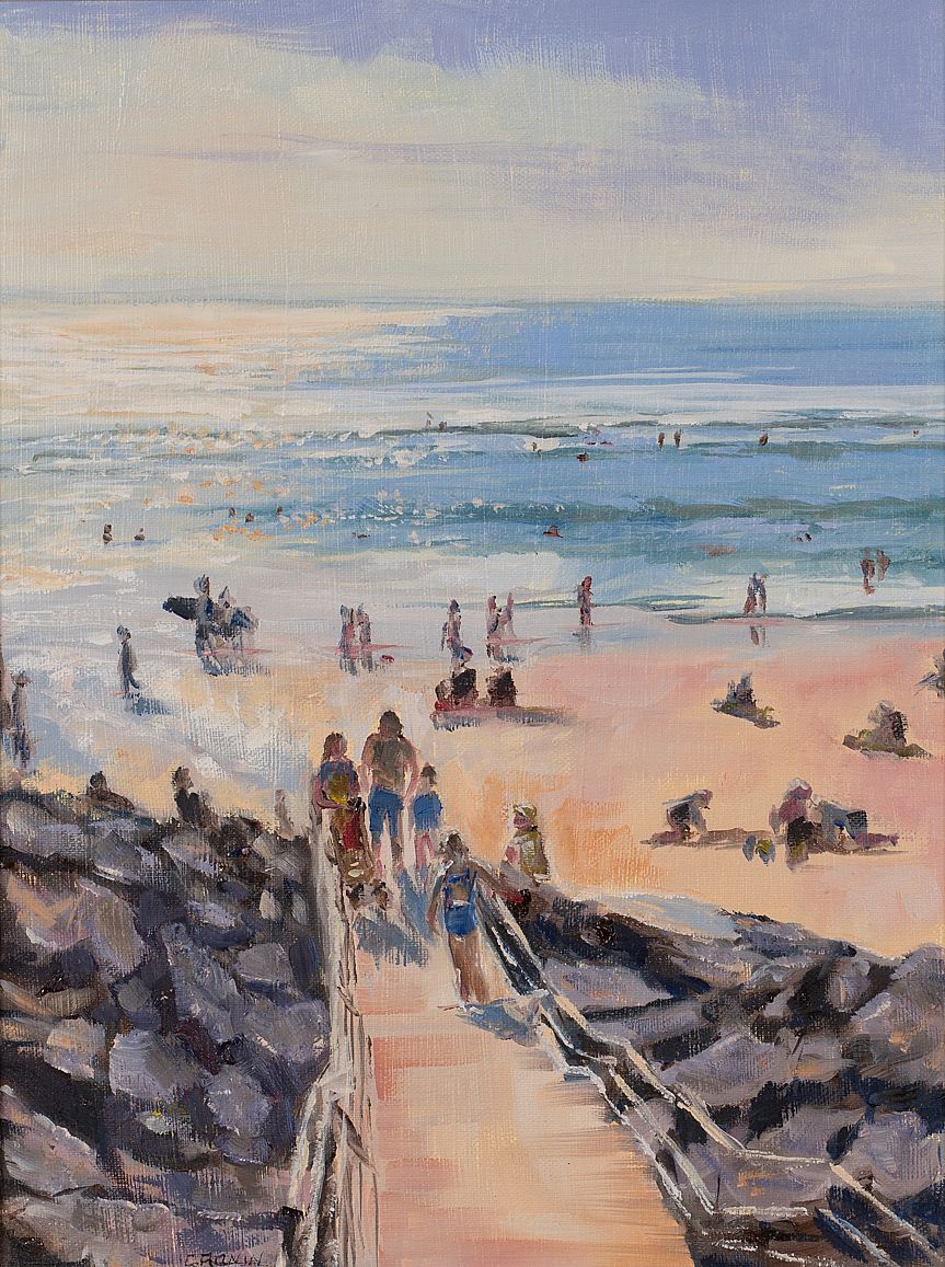 Lot 23 - LAHINCH ON A SUNNY AFTERNOON by Susan Cronin, b.1965