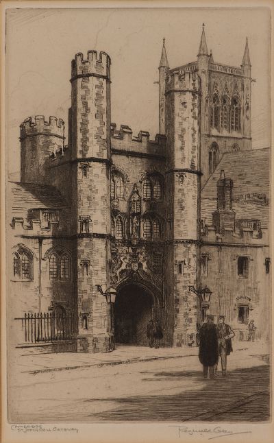 CAMBRIDGE, ST JOHN'S COLLEGE GATEWAY by Reginald Green  at Dolan's Art Auction House