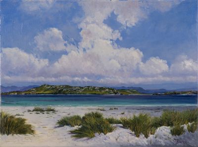 WHITE SANDS OF INISHBOFIN by Olive Bodeker  at Dolan's Art Auction House