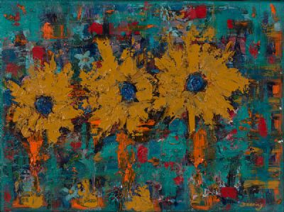 SUNFLOWERS by Maggie Deering  at Dolan's Art Auction House