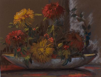 CHRYSANTHEMUMS by Eleanor Harbison  at Dolan's Art Auction House
