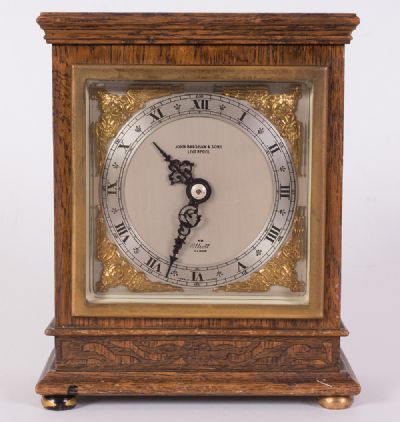 Oak Cased Mantle Clock at Dolan's Art Auction House