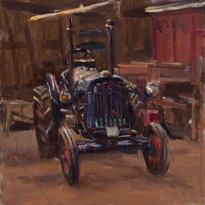 THE OLD TRACTOR by Roger Dellar ROI at Dolan's Art Auction House