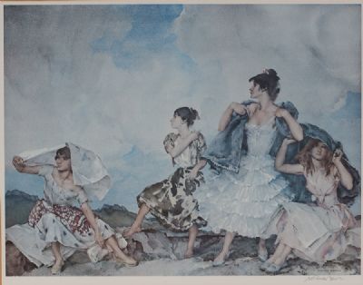 THE SHOWER by Sir William Russell Flint RA at Dolan's Art Auction House