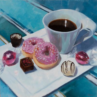 COFFEE & DELICACIES by Sarah Spence  at Dolan's Art Auction House
