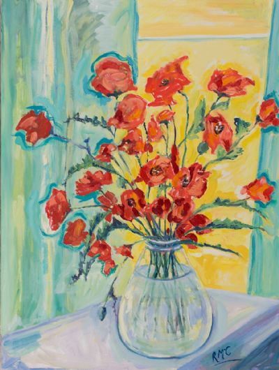 POPPIES by Rachel McCormick  at Dolan's Art Auction House