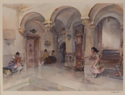 LA MARIE, MANOSQUE by Sir William Russell Flint RA at Dolan's Art Auction House