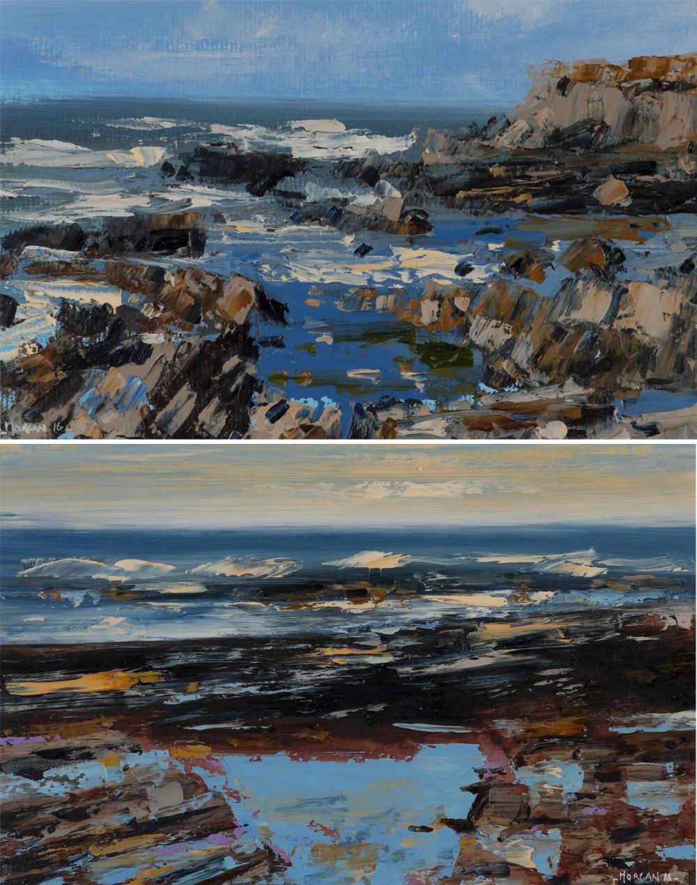 ROCKPOOLS, EDGE OF THE ATLANTIC by Henry Morgan  at Dolan's Art Auction House