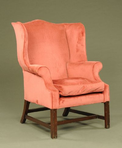 George III Style Wing Back Chair at Dolan's Art Auction House