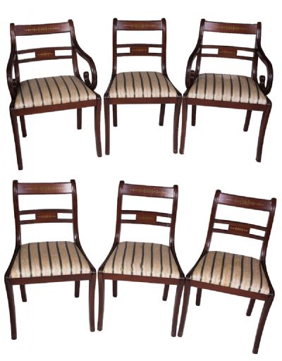 Set of 6 Mahogany Dining Chairs at Dolan's Art Auction House