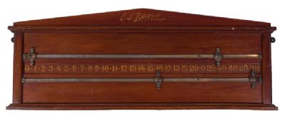 Mahogany Snooker Scoreboard at Dolan's Art Auction House