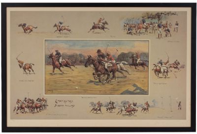 CARPET BEATERS Vs. BOBBERY WALLAHS (Polo Match) by Snaffles, Charlie Johnson Payne  at Dolan's Art Auction House