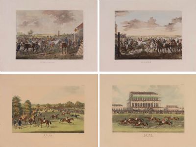 Four Hand-Coloured Racing Prints at Dolan's Art Auction House