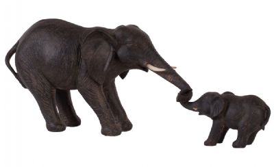 Figures of Elephant & Calf at Dolan's Art Auction House