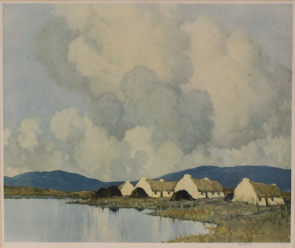 Lot 4 - COTTAGES, CONNEMARA by Paul Henry RHA, 1877-1958