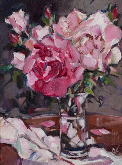 SUMMER ROSES by Douglas Hutton  at Dolan's Art Auction House